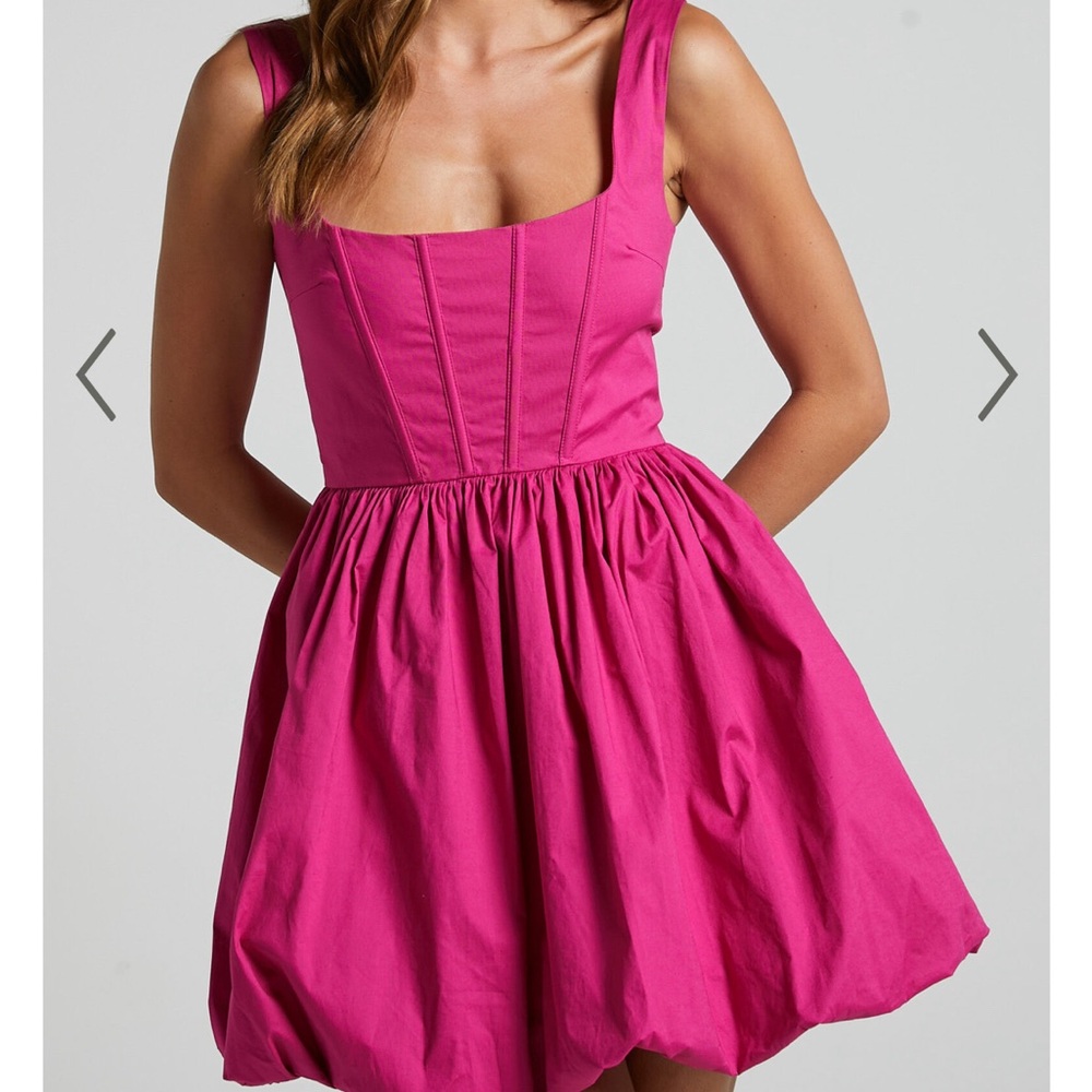 Pink Bubble Corset Mini Dress